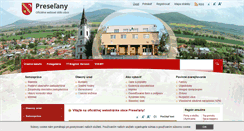 Desktop Screenshot of obecpreselany.sk